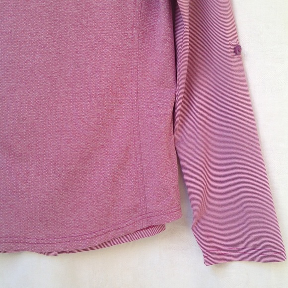 Prana Stripes Top Kinley Shirt Women's Medium Collared Long Sleeves Button Front - Picture 10 of 12